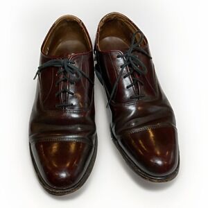 Walk-Over Cap Toe Oxfords Men's Size 8.5D  Burgundy Made In USA Model‎ 8042E